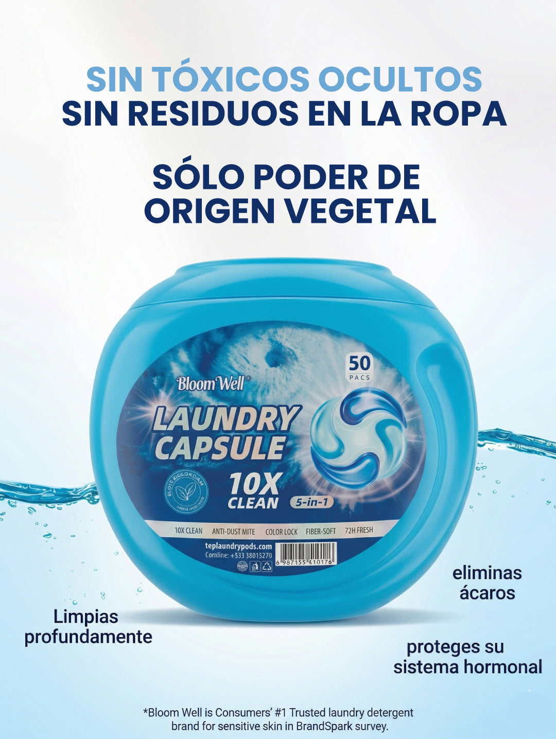 Capsulas de detergente BloomWell 5 en 1