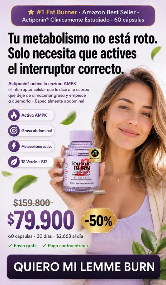Lemme Burn - Suplemento para el metabolismo, quema de grasa abdominal + activador de AMPK para hombres y mujeres