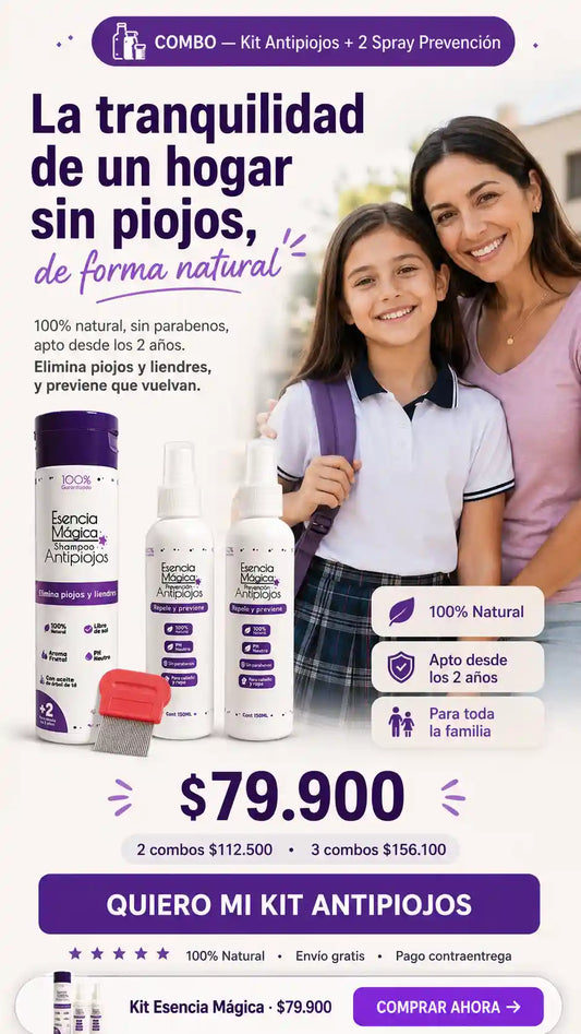 Kit antipiojos + spray repelente