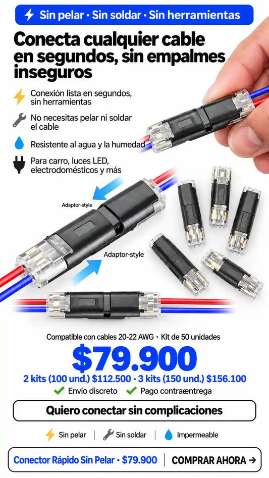 Kit x50 Conectores Doble Canal MMM