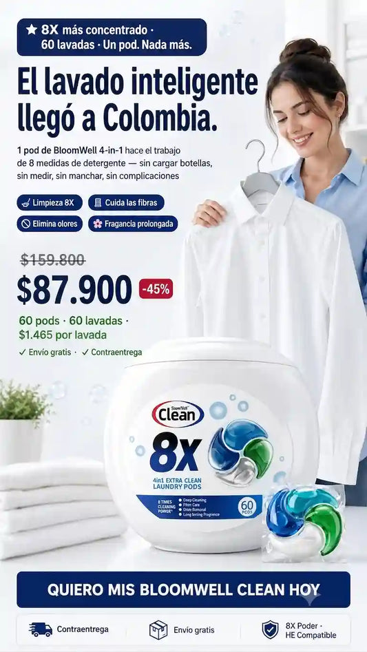 Capsulas de detergente-BloomWell Clean 4 en 1