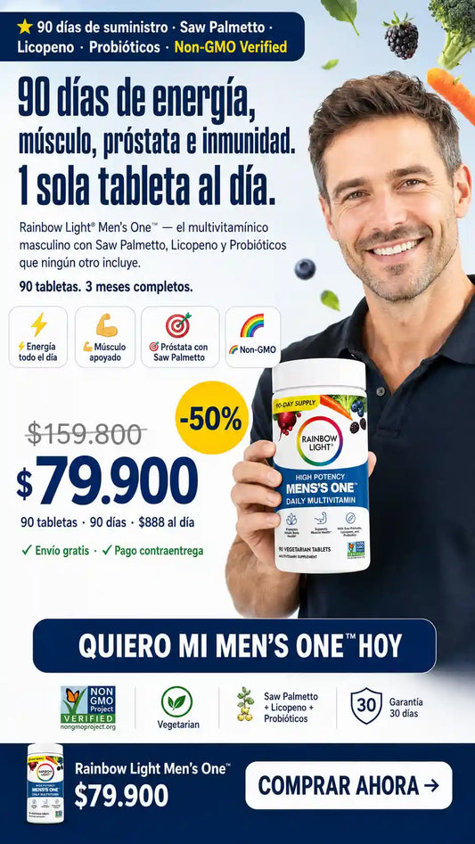 Rainbow Light, Men's One , Suplemento con nutrientes de alimentos reales para hombres