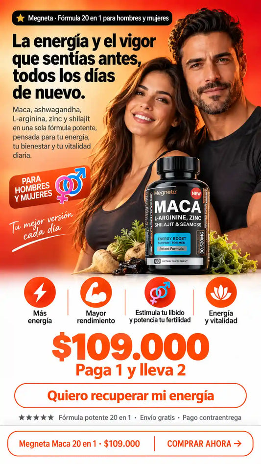 MEGNETA — MACA 20 IN 1 (ASHWAGANDHA, L-ARGININE, ZINC, SHILAJIT & SEA MOSS)