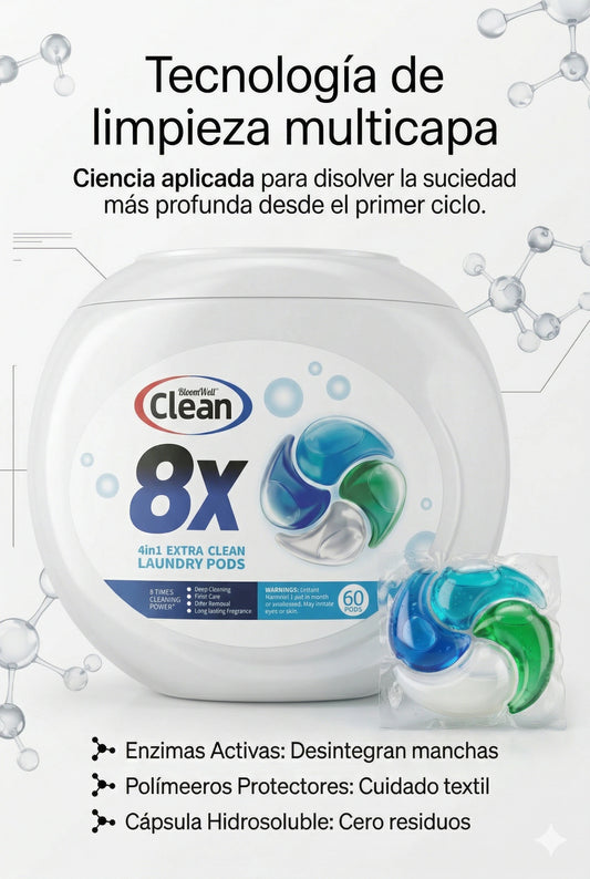 Capsulas de detergente-BloomWell Clean