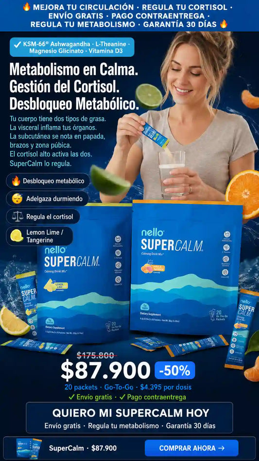 Suplemento Nello Supercalm Drink Mix Con Ashwagandha