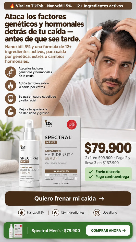 Serum Spectral Nanoxidil al 5% más 12 ingredientes