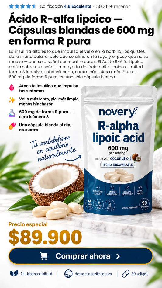 EXTRACTO ACIDO R- ALPHA LIPOICO 600Mg