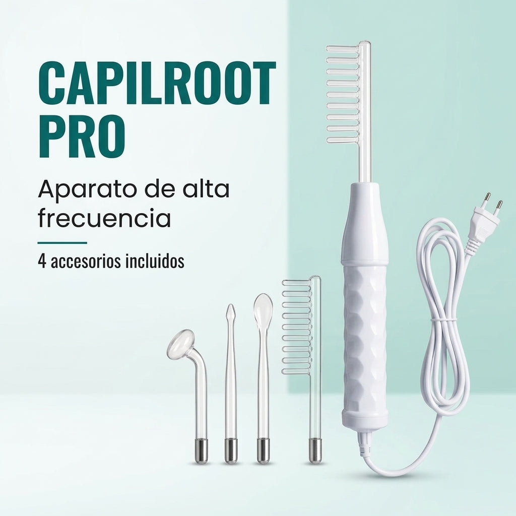 CapilRoot Pro aparato de alta frecuencia con 4 accesorios