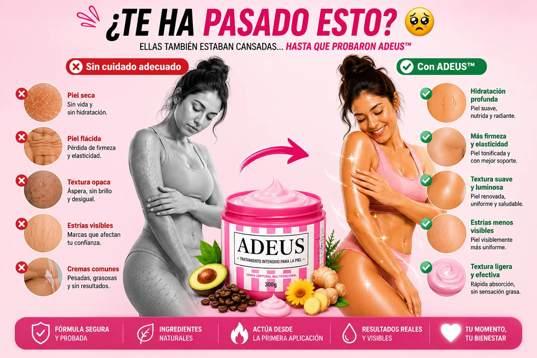 Crema Corporal Adeus Reafirmante e Hidratante con Fórmula Termoactiva 300 g