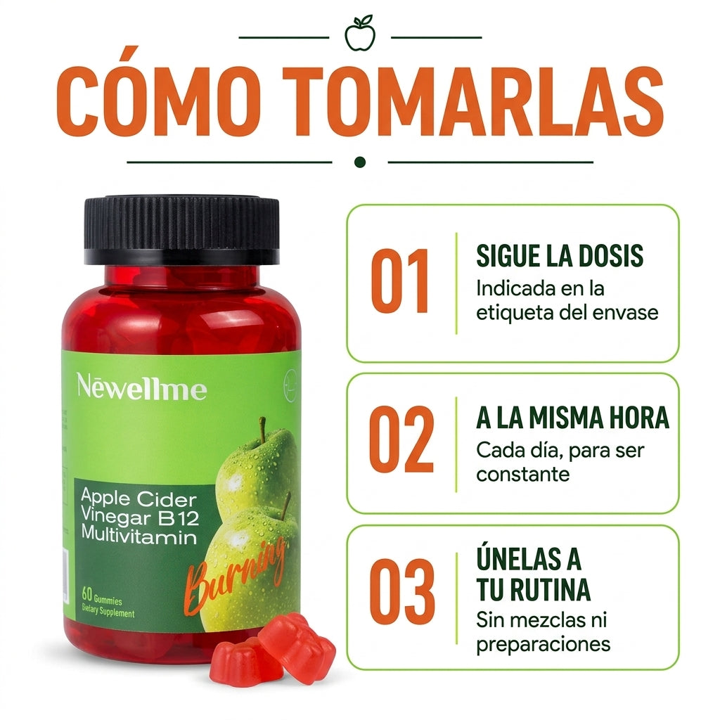 Como tomar las gummies de vinagre de manzana